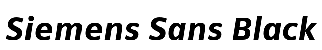 Siemens Sans Black Font Image