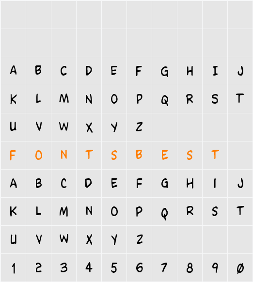 Domino Mask Condensed Character Map