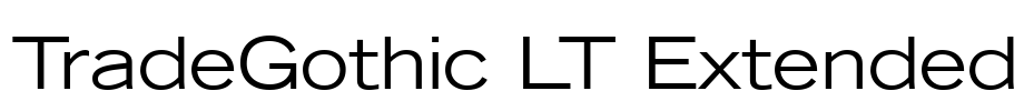 TradeGothic LT Extended