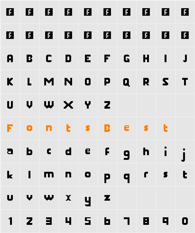 Hakelgraph Character Map