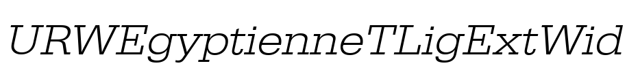 URWEgyptienneTLigExtWid Font Image