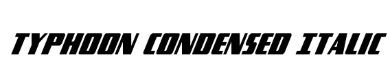 Typhoon Condensed Italic Font Image