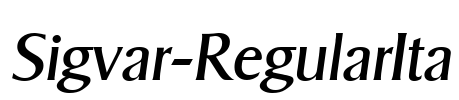 Sigvar-RegularIta Font Image