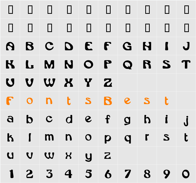 VroomSSK Character Map