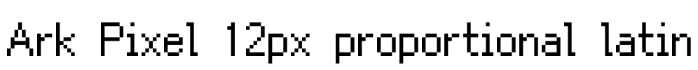 Ark Pixel 12px proportional latin Font Image