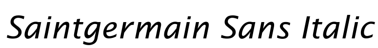 Saintgermain Sans Italic Font Image