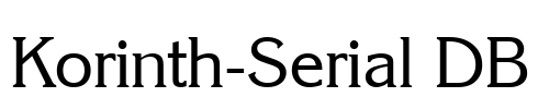 Korinth-Serial DB Font Image