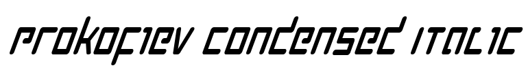 Prokofiev Condensed Italic Font Image
