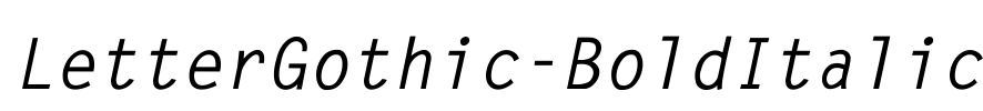 LetterGothic-BoldItalic