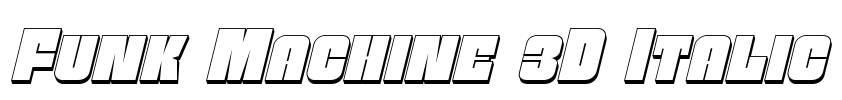 Funk Machine 3D Italic Font Image