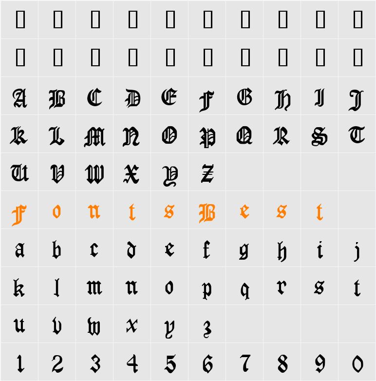 Manuscript Character Map
