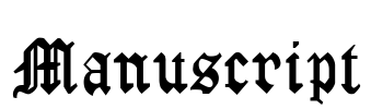 Manuscript Font Image