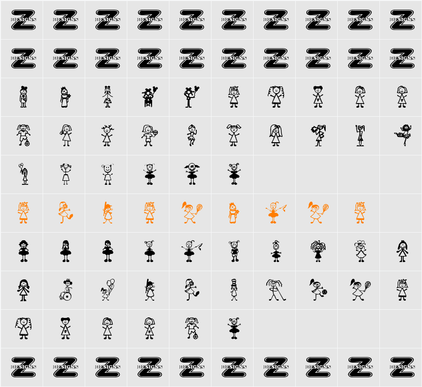 Girl Characters Character Map