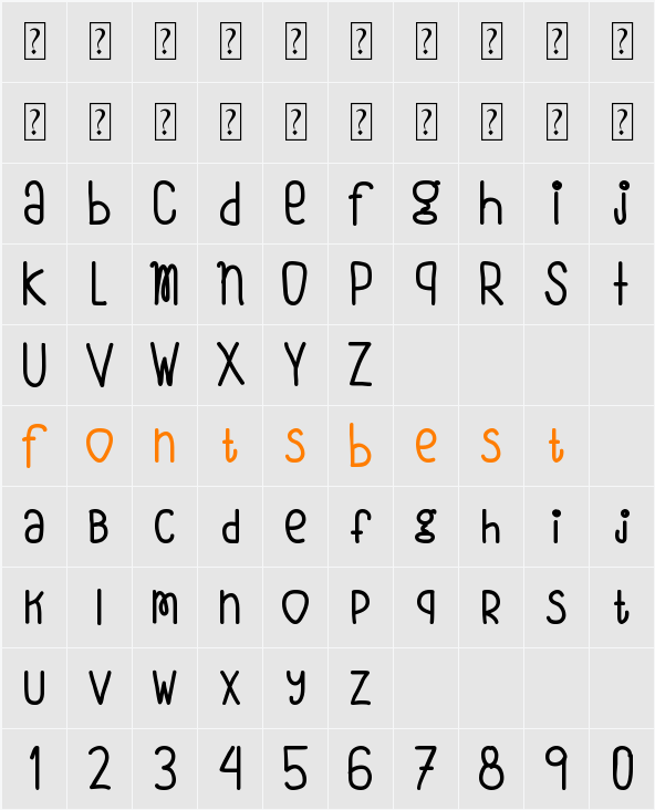 VMF_Oh_ForMe Character Map