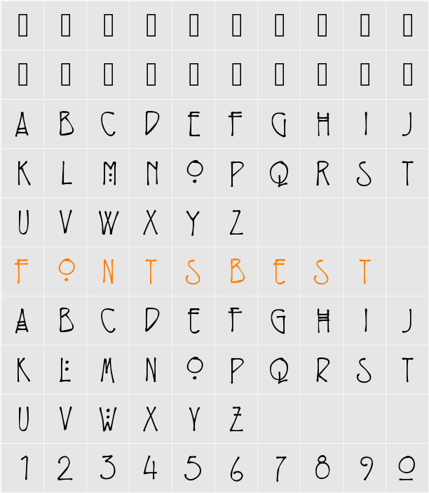 EryxRennieMacintosh Character Map