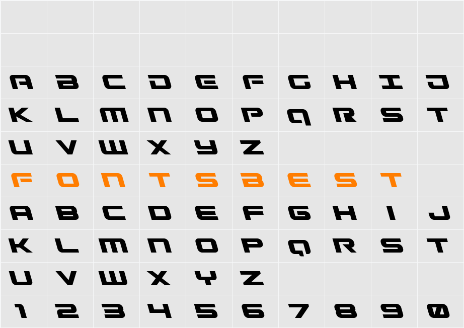 Gunship Leftalic Character Map