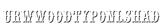 URWWoodTypOnlShaD Font Image