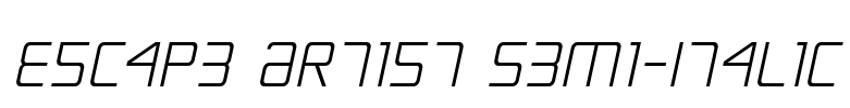 Escape Artist Semi-Italic