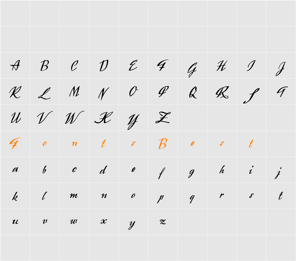 Exclusivite Character Map