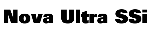 Nova Ultra SSi Font Image