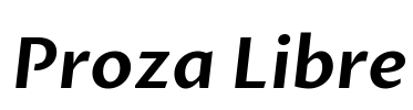 Proza Libre Font Image