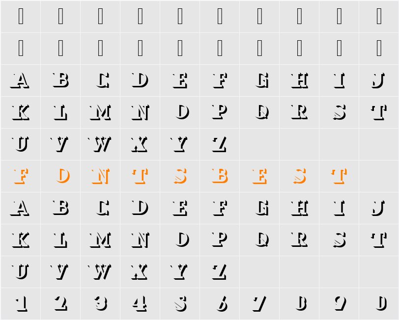 Dextor Becker Only shadow Character Map
