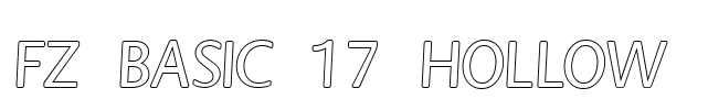 FZ BASIC 17 HOLLOW  Font Image