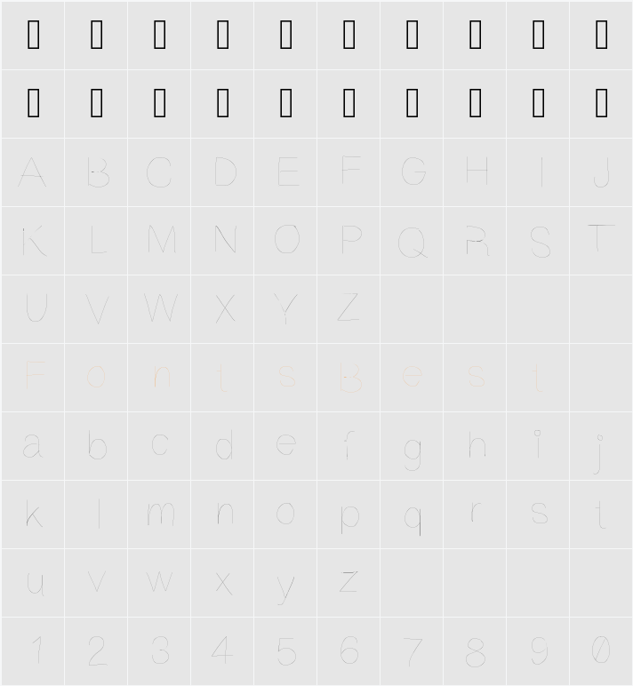 Kriekl Character Map