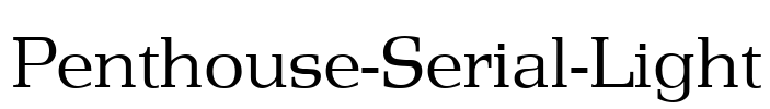 Penthouse-Serial-Light Font Image