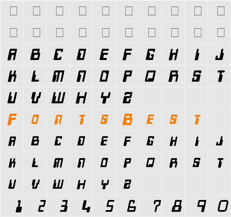 Keys Heavy Character Map