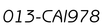 013-CAI978 Font Image