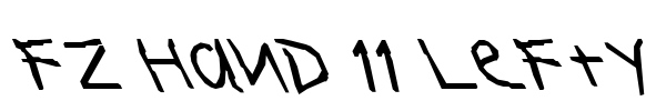 FZ HAND 11 LEFTY Font Image