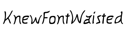 KnewFontWaisted Font Image