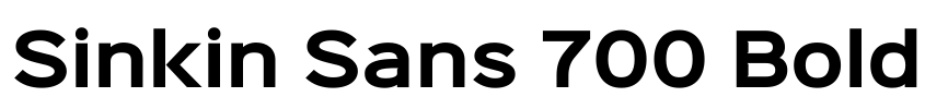 Sinkin Sans 700 Bold