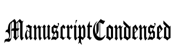 ManuscriptCondensed Font Image