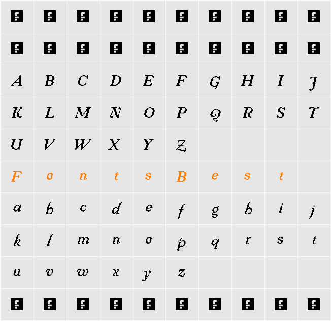 fs jenson 1 italic Character Map