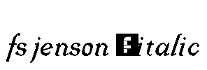 fs jenson 1 italic