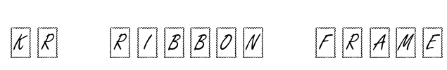 KR Ribbon Frame Font Image