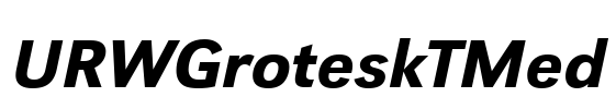 URWGroteskTMed Font Image