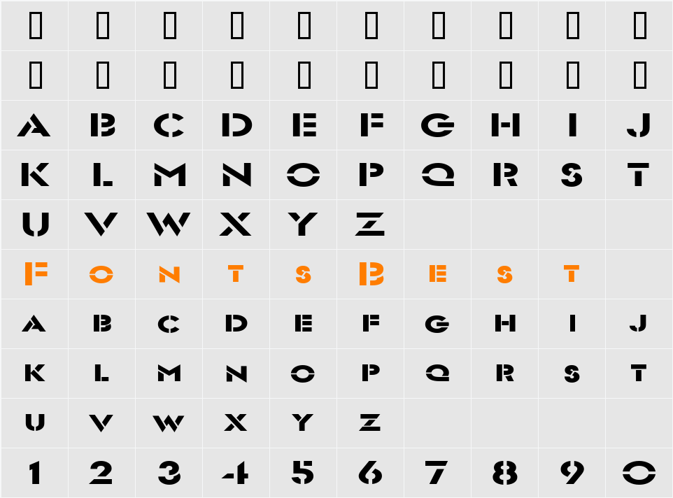FreeportExtended Character Map