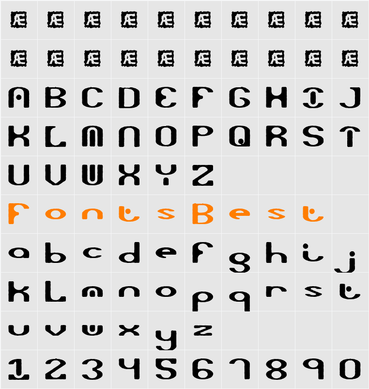 Opiated BRK Character Map