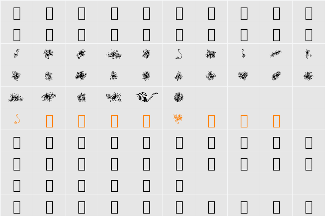 zending Character Map