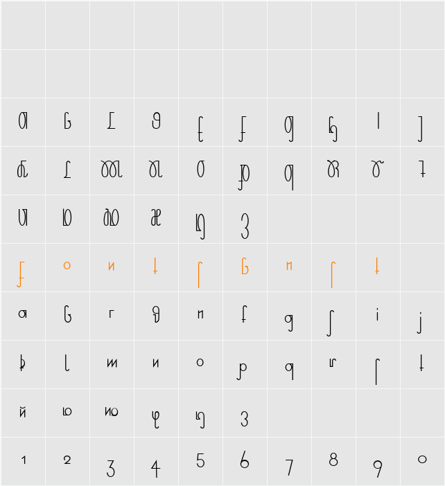 Rudelskopf deutsch Character Map