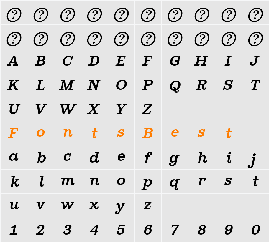 Ghostlight Character Map