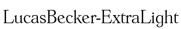 LucasBecker-ExtraLight Font Image