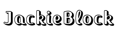 JackieBlock Font Image