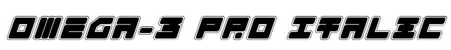 Omega-3 Pro Italic Font Image