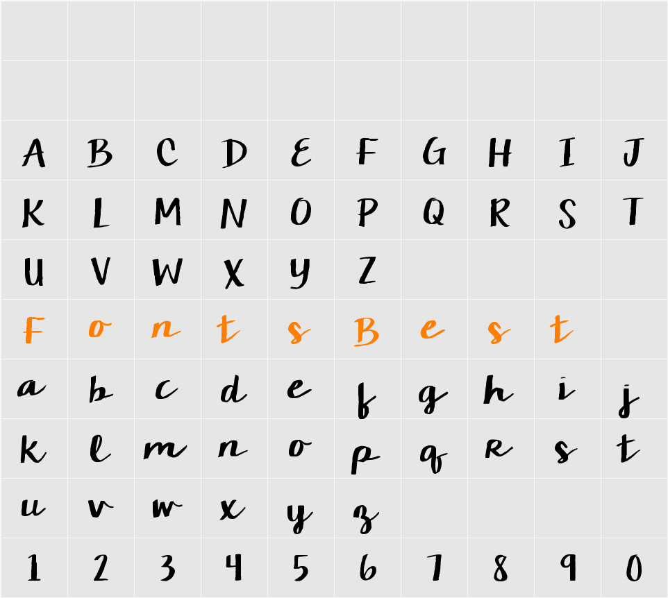 KG Camden Market Script Character Map