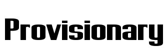 Provisionary Font Image