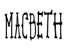 MACBETH Font Image